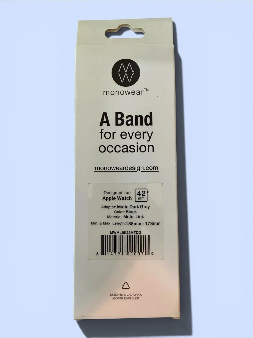 Premium Apple Watch Band Black Metal Link Stainless‎ Steel Strap 42mm Models NEW